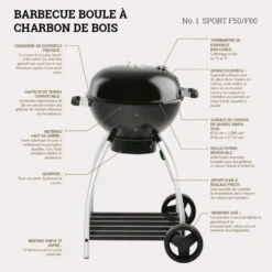 Barbecue Charbon Sport F60 - Rosle* -Weber Magasin barbecue charbon rosle sport f60 4004293250056 6