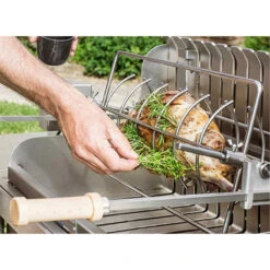 Barbecue Charbon Irissarry Inox + Tournebroche - Le Marquier -Weber Magasin irissarry inox a poser le marquier 3339380060333 2
