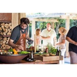 Brasero Plancha OFYR Island 100 En Corten + Plan De Travail Teck -Weber Magasin ofyr island 100 brasero plancha 7430440898821 3