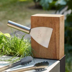 Brasero Plancha Island Corten PRO 100 Bois De Teck + Housse - Ofyr -Weber Magasin ofyr island pro 100 teck 2020000022121 6