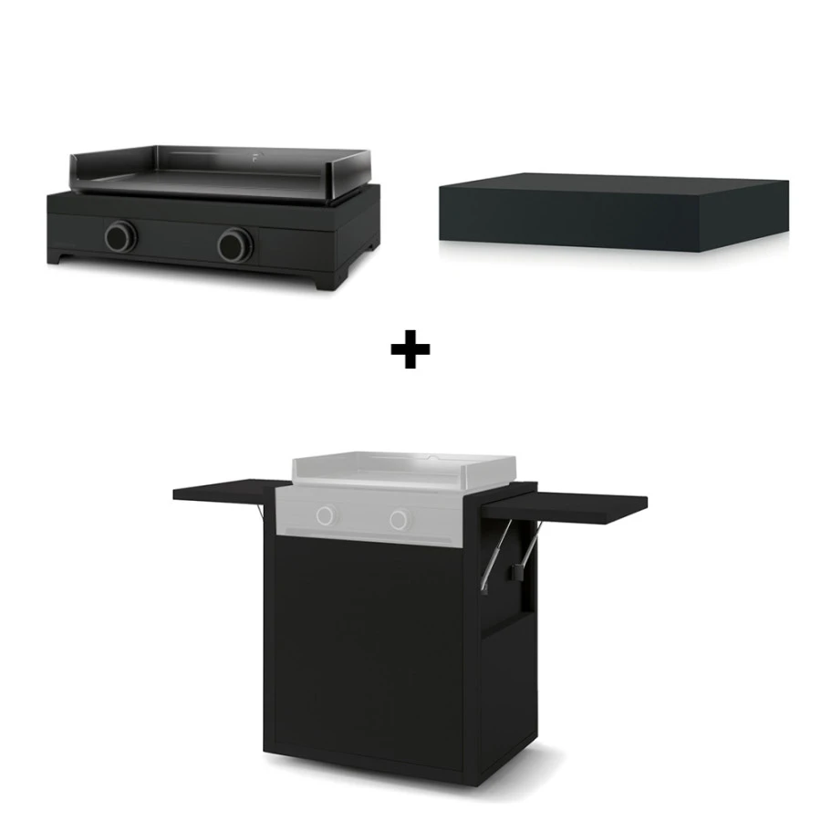 Pack Plancha Gaz Modern 60 Noir - Forge Adour 1 Pack Plancha Gaz Modern 60 Noir - Forge Adour