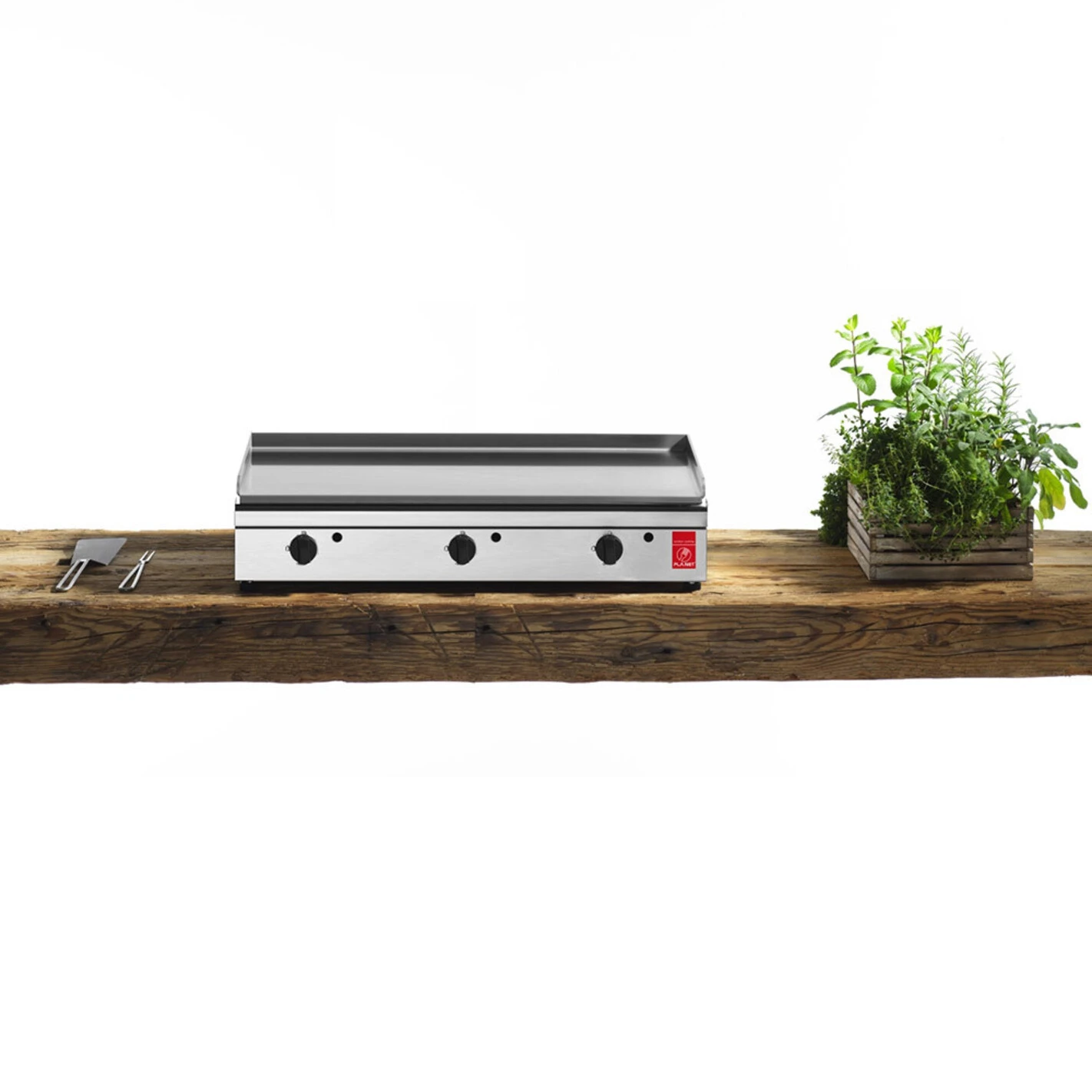 Plancha Gaz Alfa 800 Lisse Inox - Planet 2 Plancha Gaz Alfa 800 Lisse Inox - Planet – Image 2