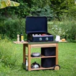 Plancha Gaz Enosign 65 Bleue Navy Avec Capot - ENO* -Weber Magasin plancha enosign 65 bleue navy capot gaz eno 3224780040088 3