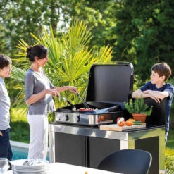 Plancha Enosign 65 Inox Et Noir Avec Capot - ENO* -Weber Magasin plancha enosign 65 inox et noir capot 3224780041207 7