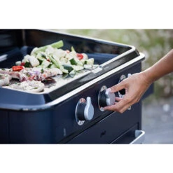 Plancha Gaz Enosign 80 Bleue Navy Avec Capot - ENO* -Weber Magasin plancha enosign 80 bleue navy capot eno 3224780040095 5