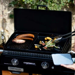 Plancha Gaz Blue Flame LXD Twin + Couvercle - Campingaz -Weber Magasin plancha gaz blue flame lxd twin campingaz 3138522119416 3