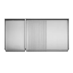 Plancha Gaz Encastrable Oasi 80 Mix Lisse Rainurée - Planet -Weber Magasin plancha inox gaz oasi 80 mix rainuree lisse planet 8033945789084 2