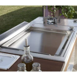 Plancha Gaz Oasi 80 Encastrable Lisse - Planet -Weber Magasin plancha planet oasi 80 lisse 8033945789053 2