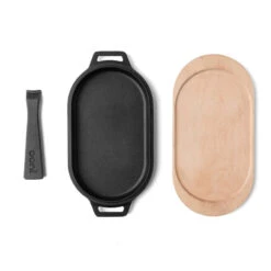 Poêle Ovale Fonte + Manche Amovible + Base En Bois - Ooni 10 Poêle Ovale Fonte + Manche Amovible + Base En Bois - Ooni -Weber Magasin poele ovale fonte ooni 5060568342023 3