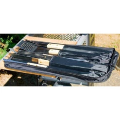 Set 5 Ustensiles Bambou Pour Barbecue Avec Sacoche - Campingaz -Weber Magasin sacoche 5 ustensiles bambou 3138522058296 2