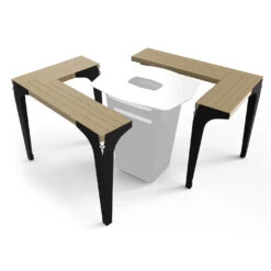 Tables Acacia En L (x2) Pour Brasero Plancha - Le Gooker
